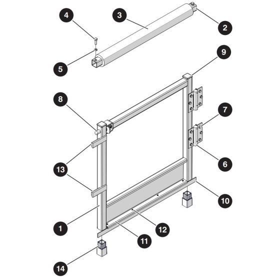 Half Gate (Solid) Assembly for Skyjack SJ3215 DC Scissor Lift