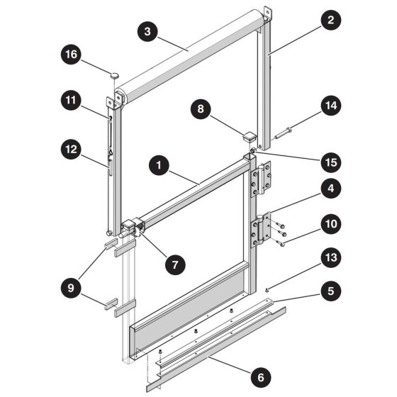 Half Gate (Hinged) Assembly for Skyjack SJ3215 DC Scissor Lift