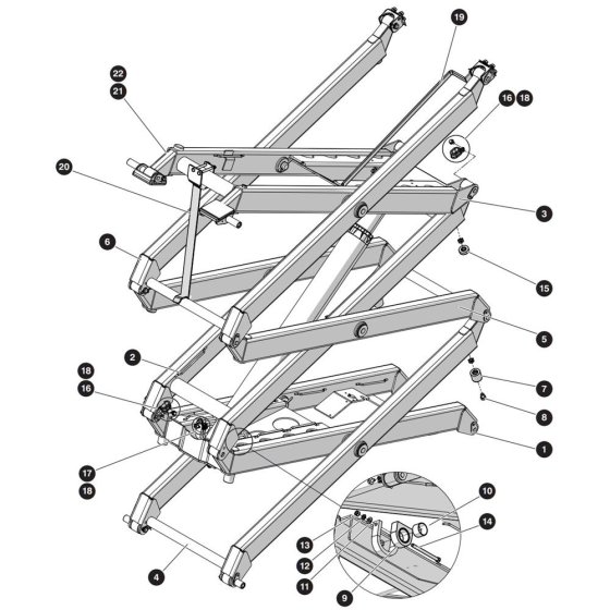 Scissor Arm Assembly for Skyjack SJ3215 DC Scissor Lift