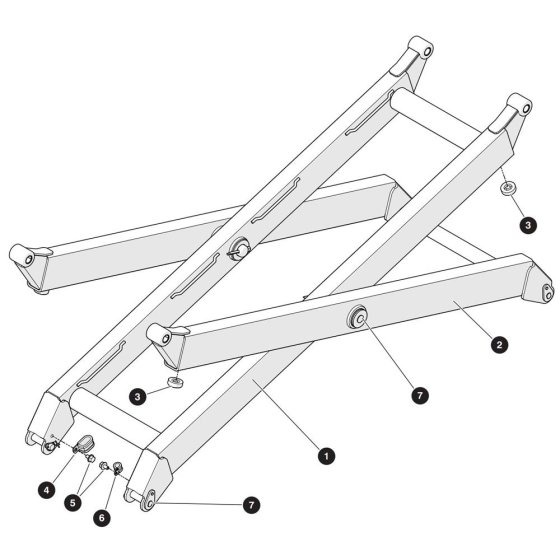 Scissor Arm (Level 2) Assembly for Skyjack SJ3215 E DC Scissor Lift