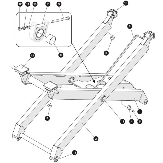 Scissor Arm (Top Level) Assembly for Skyjack SJ3215 E DC Scissor Lift