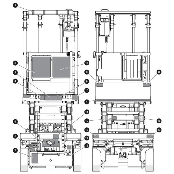 Decals -1 for Skyjack SJ3215 E DC Scissor Lift
