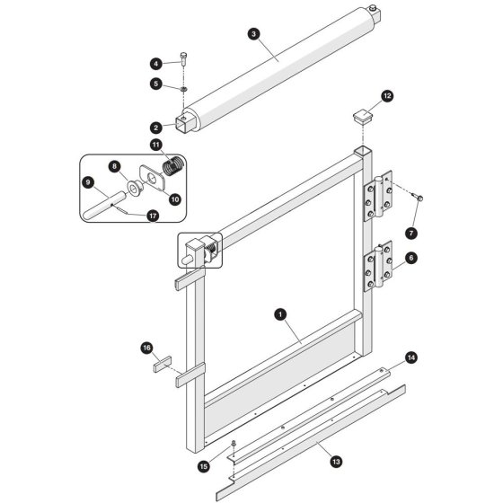 Half Gate Solid Assembly for Skyjack SJ3215 E DC Scissor Lift