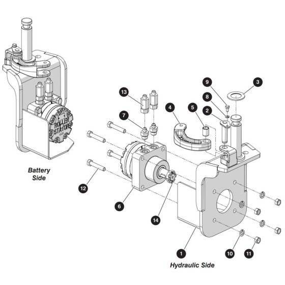 Wheel Motor Assembly for Skyjack SJ3219 DC Scissor Lift