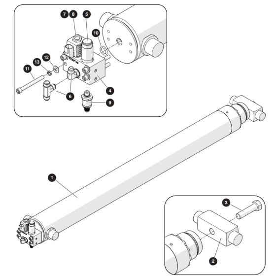Lift Cylinder Assembly for Skyjack SJ3220 E DC Scissor Lift