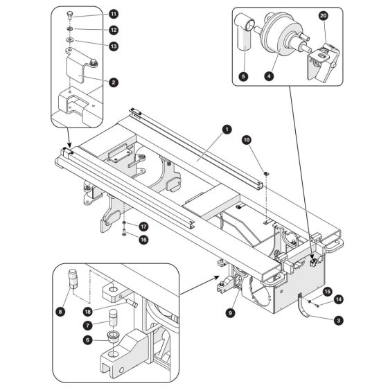 Base Assembly for Skyjack SJ3220 E DC Scissor Lift
