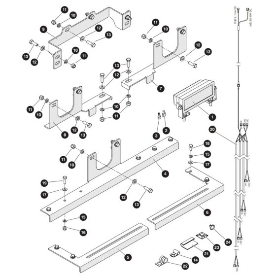 Perimeter Light Assembly for Skyjack SJ3220 E DC Scissor Lift