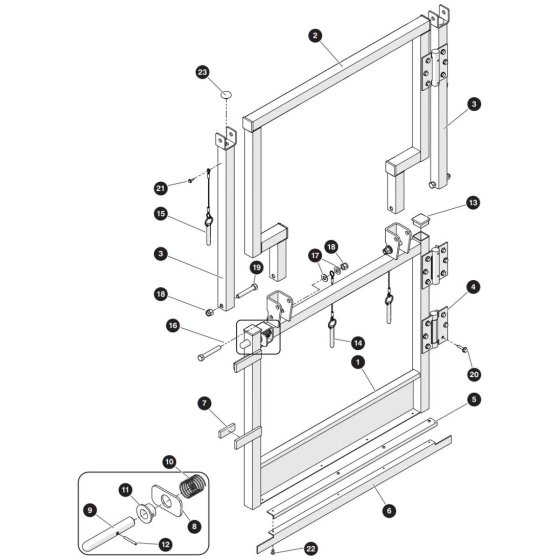 Full Gate Assembly for Skyjack SJ3220 E DC Scissor Lift