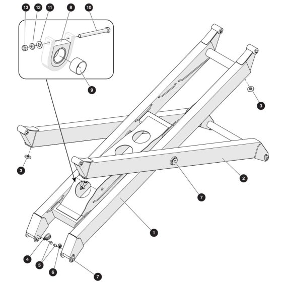 Scissor Arm (Level 2) Assembly for Skyjack SJ3220 E DC Scissor Lift