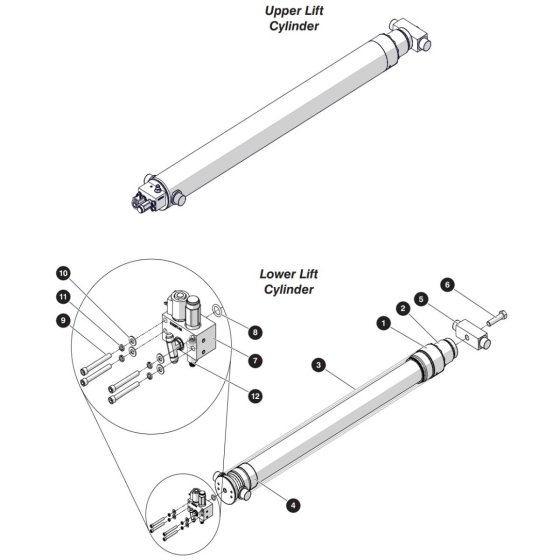 Lift Cylinder Assembly for Skyjack SJ3226 DC Scissor Lift
