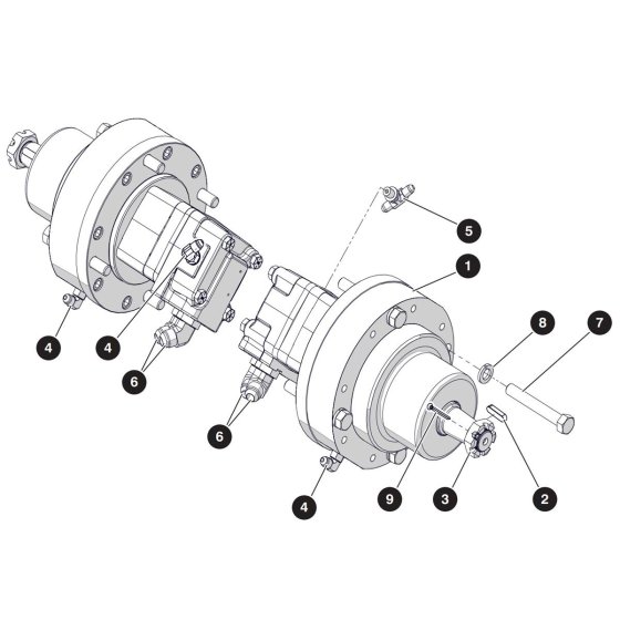 Wheel Motor Assembly for Skyjack SJ3226 DC Scissor Lift