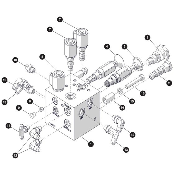 Drive Manifold Assembly for Skyjack SJ3226 DC Scissor Lift