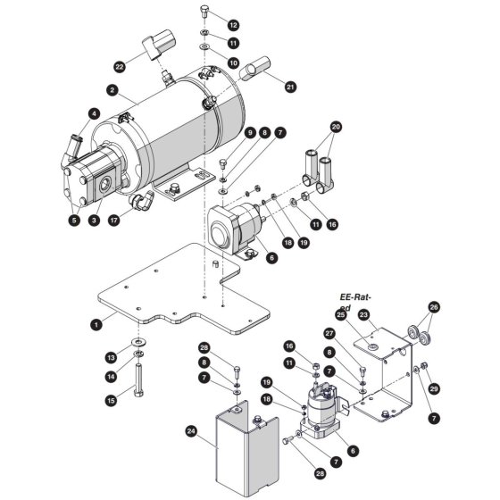 Motor, Pump Assembly for Skyjack SJ3226 DC Scissor Lift