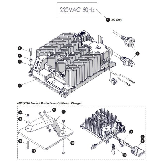 Battery Charger Assembly for Skyjack SJ3226 DC Scissor Lift