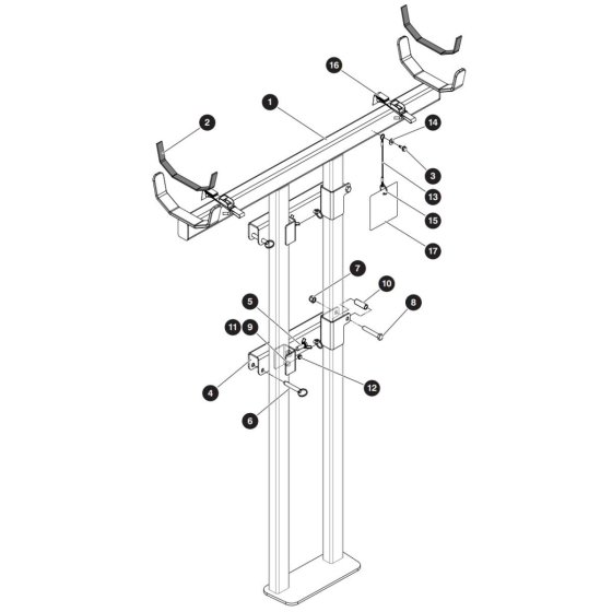 Heavy-Duty Pipe Rack Assembly for Skyjack SJ3226 DC Scissor Lift