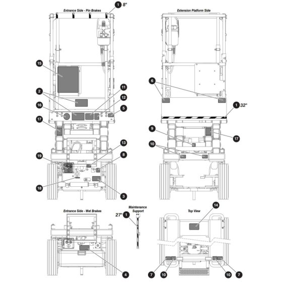 Decals -2 for Skyjack SJ3226 DC Scissor Lift