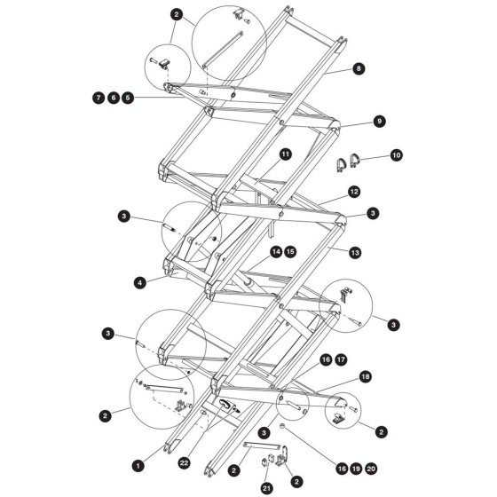 Scissor Arm Assembly for Skyjack SJ8841 RT Scissor Lift