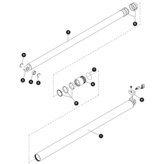 Lift Cylinder Assembly for Skyjack SJ8841 RT Scissor Lift