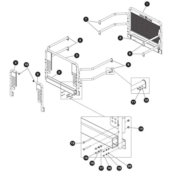 Scissor Guard Assembly for Skyjack SJ8841 RT Scissor Lift