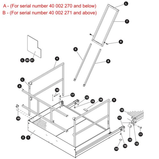 Roll-Out Extension Deck Assembly for Skyjack SJ8841 RT Scissor Lift