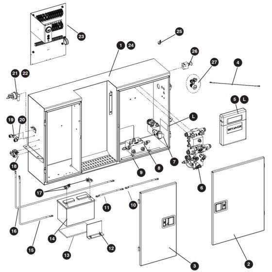 Hydraulic, Electric Cabinet Assembly for Skyjack SJ8841 RT Scissor Lift