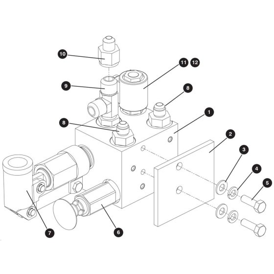 Brake Manifold Assembly for Skyjack SJ8841 RT Scissor Lift