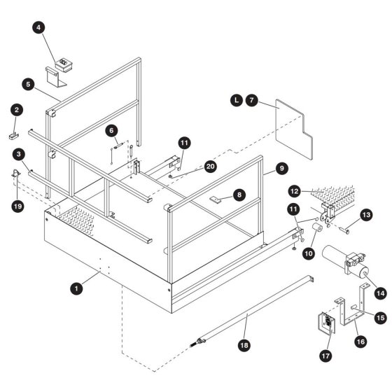 Powered Extension Deck Assembly for Skyjack SJ8841 RT Scissor Lift