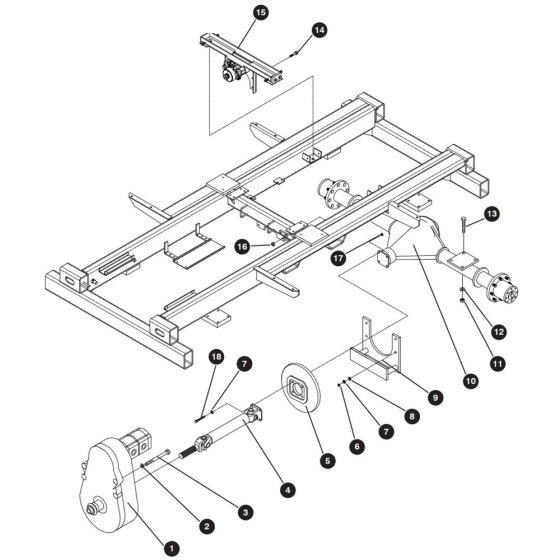 Rear Drive Assembly for Skyjack SJ8841 RT Scissor Lift