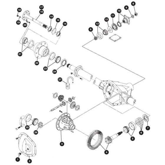Rear Axle Assembly for Skyjack SJ8841 RT Scissor Lift