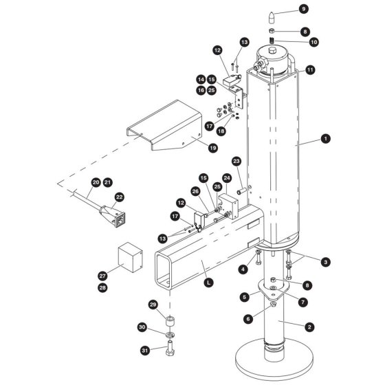 Outrigger Assembly for Skyjack SJ8841 RT Scissor Lift