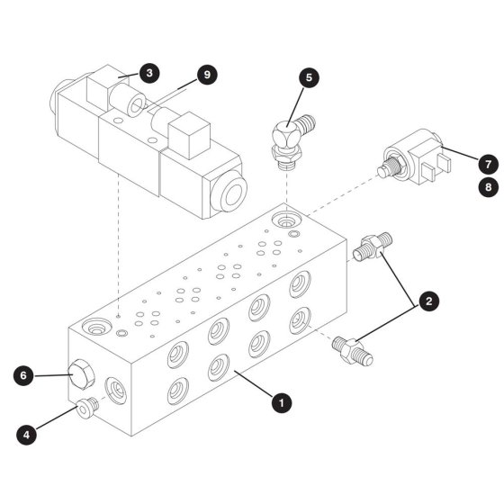 Outrigger Manifold Assembly for Skyjack SJ8841 RT Scissor Lift