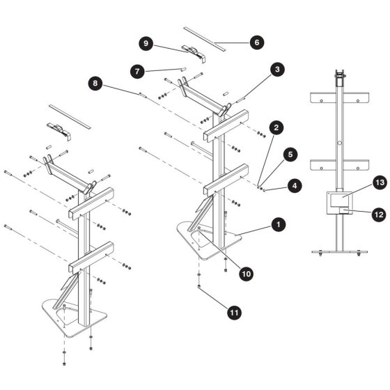 Heavy Duty Pipe Rack Assembly for Skyjack SJ8841 RT Scissor Lift