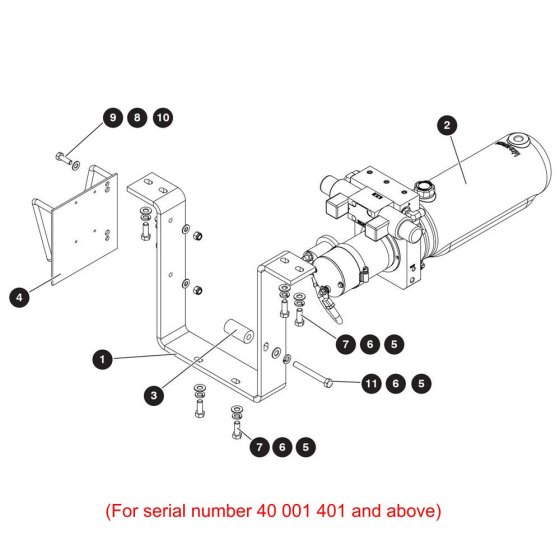 Powered Extension Power Unit Assembly for Skyjack SJ8841 RT Scissor Lift