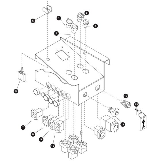 Platform Control Box Switches Assembly for Skyjack SJ8841 RT Scissor Lift