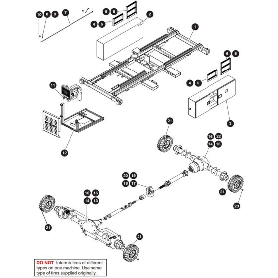 Base Assembly for Skyjack SJ9250 RT Scissor Lift