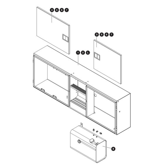 Fuel Cabinet Assembly for Skyjack SJ9250 RT Scissor Lift