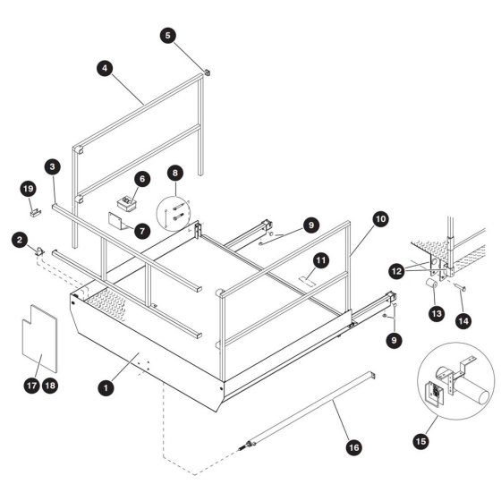 Powered Extension Platform Assembly for Skyjack SJ9250 RT Scissor Lift