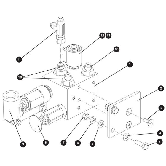 Auto Reset Brake Manifold Assembly for Skyjack SJ9250 RT Scissor Lift