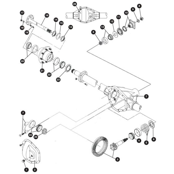 Rear Axle Assembly for Skyjack SJ9250 RT Scissor Lift