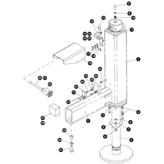 Outrigger Assembly for Skyjack SJ9250 RT Scissor Lift