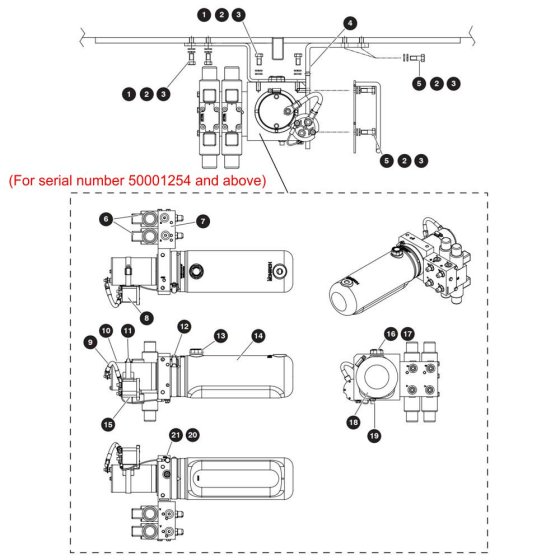 Powered Extension Power Unit Assembly for Skyjack SJ9250 RT Scissor Lift