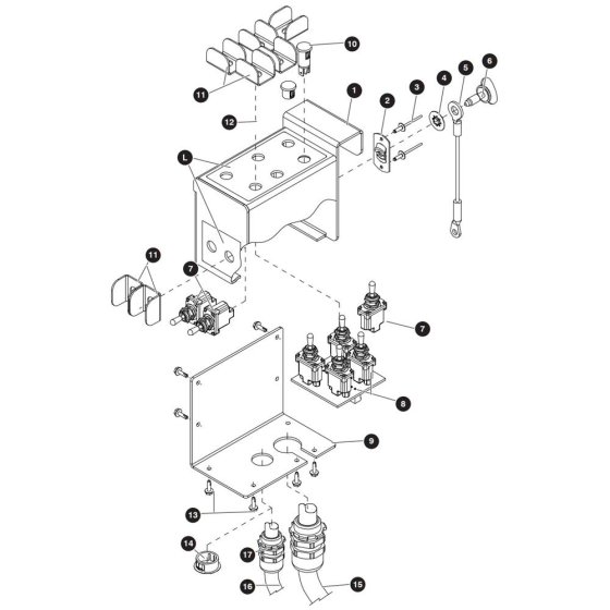 Outrigger Control Box Assembly for Skyjack SJ9250 RT Scissor Lift