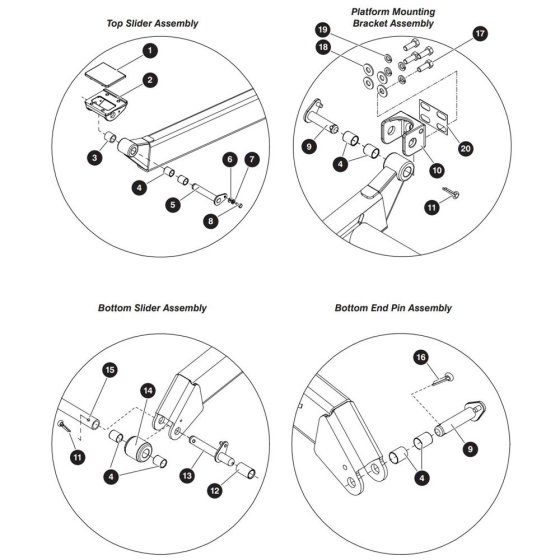 Scissor Stack Mounting Assembly for Skyjack SJIII 3219 DC Scissor Lift