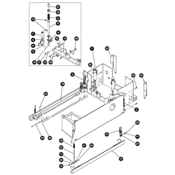 Pothole Protection Device Assembly for Skyjack SJIII 3219 DC Scissor Lift