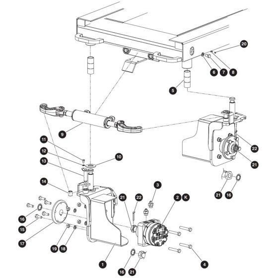 Steer Mechanism Assembly for Skyjack SJIII 3219 DC Scissor Lift