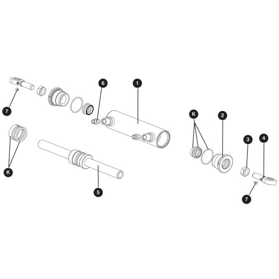 Steer Cylinder Assembly for Skyjack SJIII 3219 DC Scissor Lift