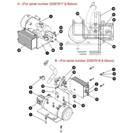 Motor, Pump (Welded Tank) Assembly for Skyjack SJIII 3219 DC Scissor Lift