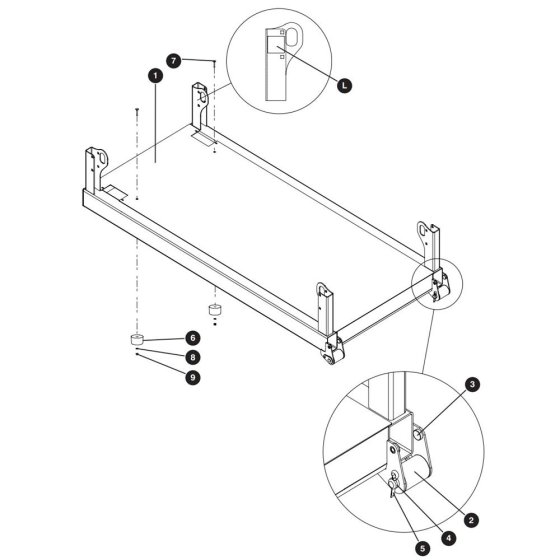 Main Platform Assembly for Skyjack SJIII 3219 DC Scissor Lift