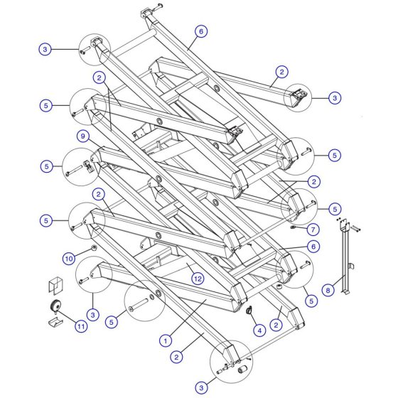 Scissor Arm Assembly for Skyjack SJIII 3226 DC Scissor Lift