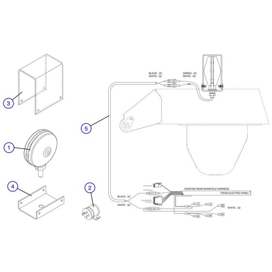 Flashing Light Assembly for Skyjack SJIII 3226 DC Scissor Lift